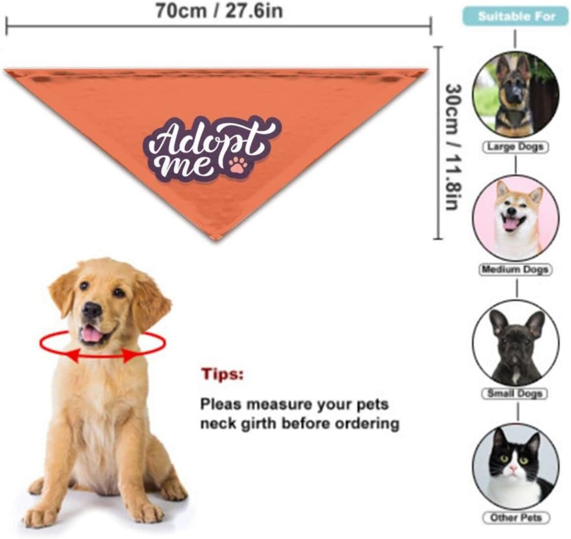 Adopt Me Dog Bandana Scarf Triangle Bibs Pet Accessories Cat Kerchief